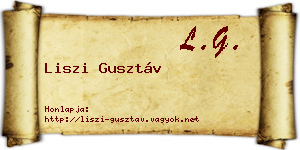 Liszi Gusztáv névjegykártya