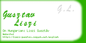 gusztav liszi business card