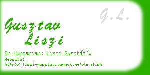 gusztav liszi business card